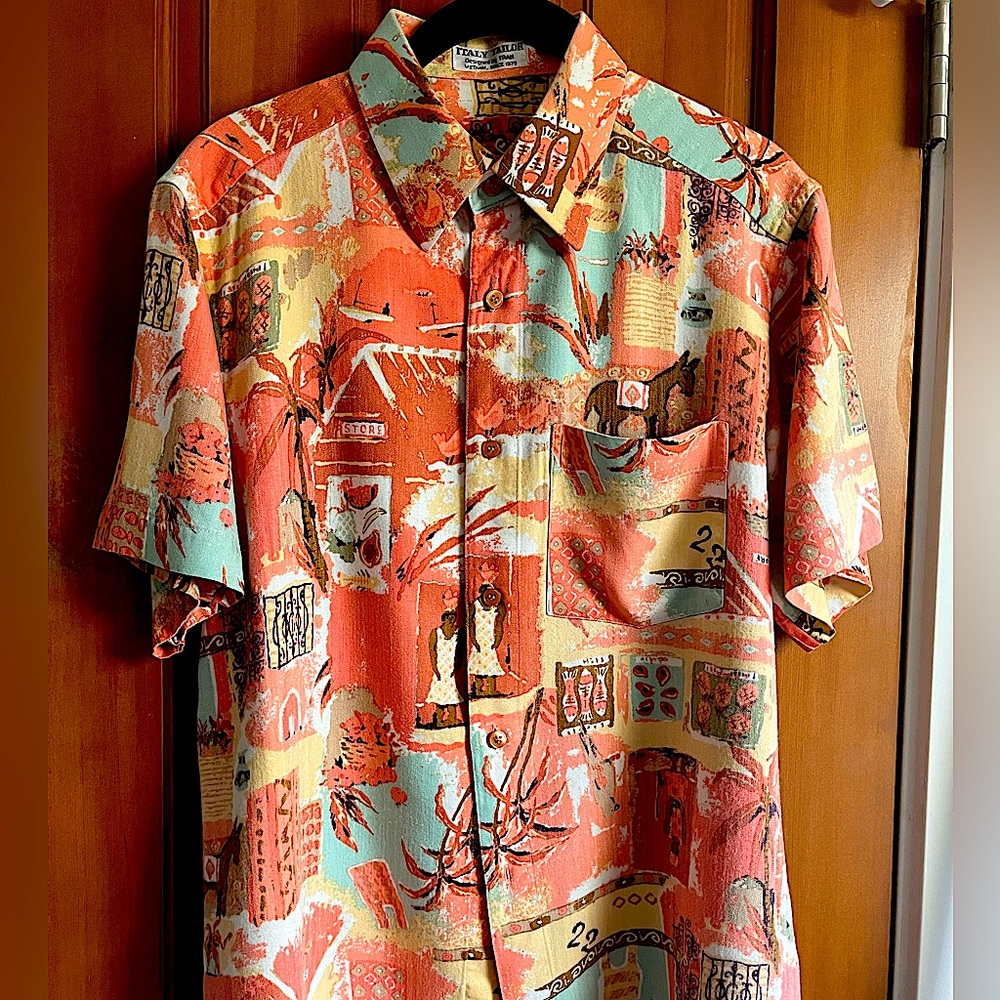 One-of-a-kind vintage Tiki Party Lounge Wear shirt